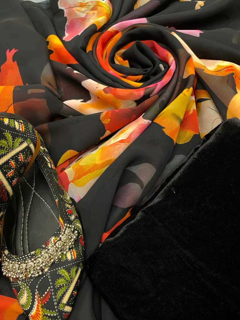 LG 1764 Printed Georgette Party Wear Sarees Catalog